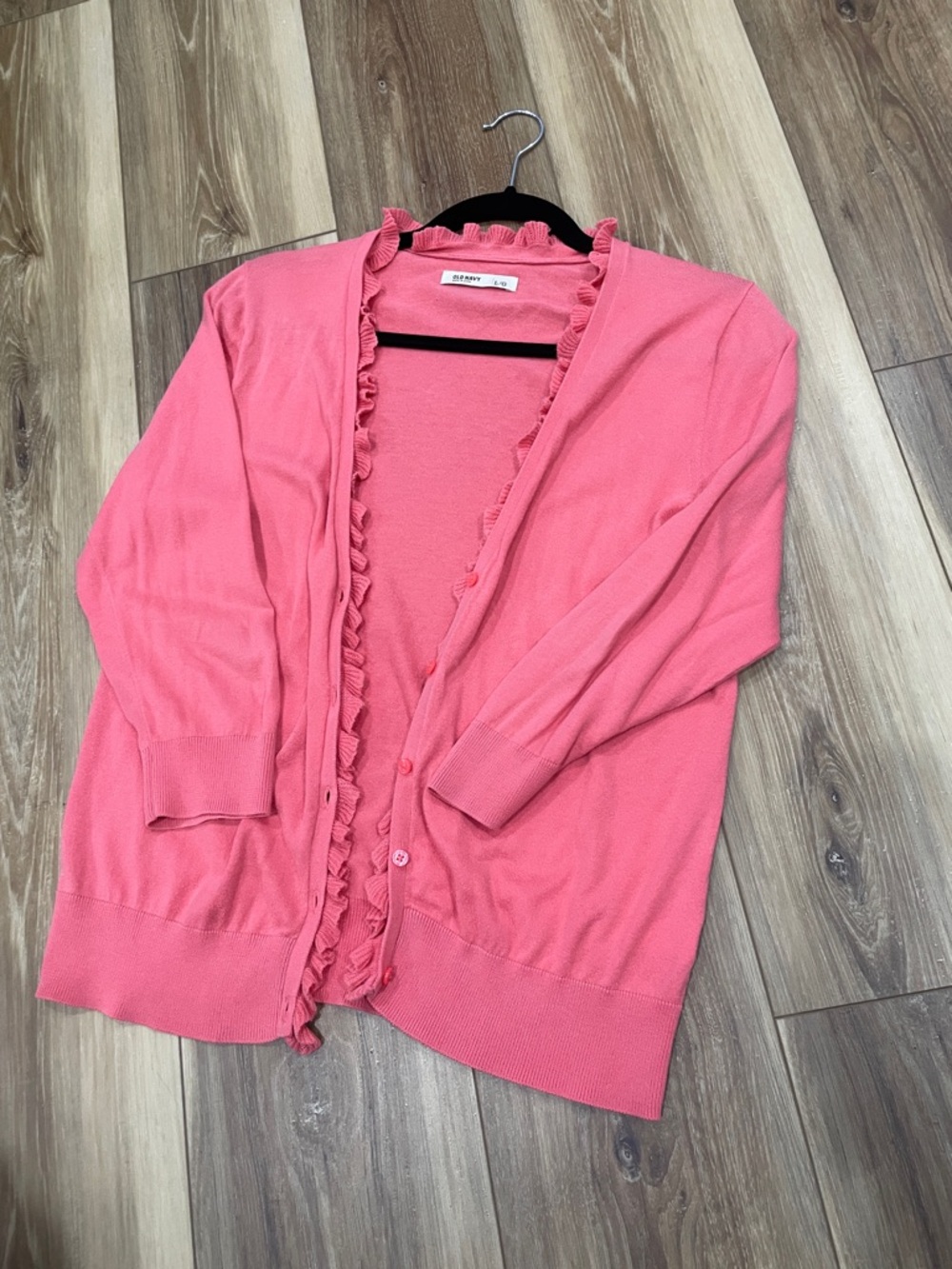 Old Navy Pink Ruffle-Trim Cardigan